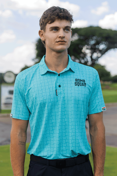 BOMB BLUE GOLF SHIRT - BOMB SQUAD by BooYaa Golf