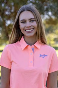 Ladies BooYaa Golf Shirt - CORAL
